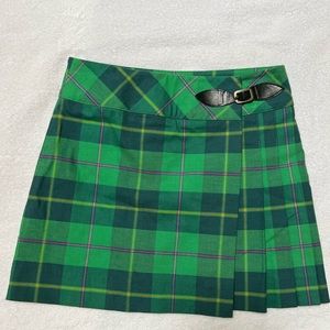 Girls Lilly Pulitzer Green Plaid Skirt